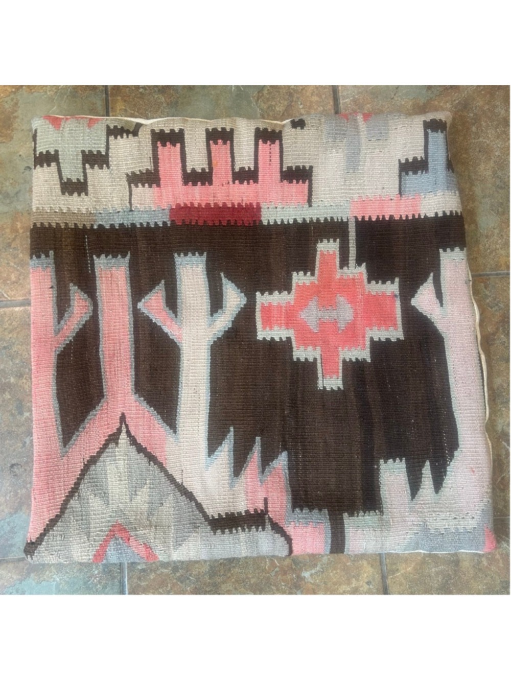 IKEA Large Kelim Wool Pillow Cover Habdmade Turkey Southwestern Boho Heavy